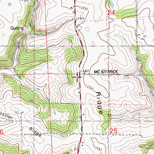 Topographic Map of Coher School (historical), WI