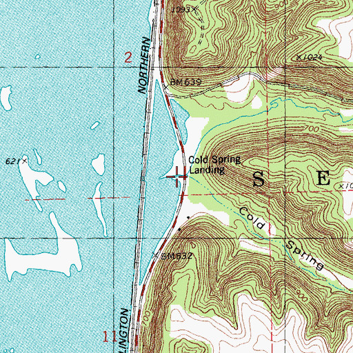 Topographic Map of Cold Spring Landing, WI
