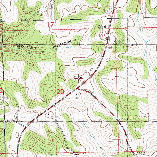 Topographic Map of Crawford County Infirmary (historical), WI