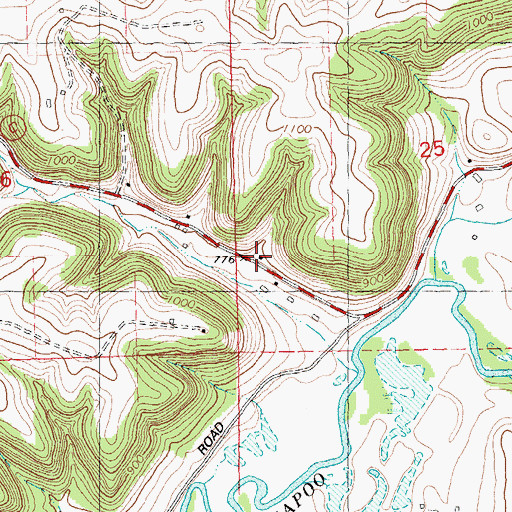 Topographic Map of Davisdale School (historical), WI