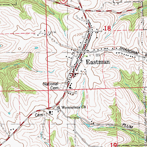 Topographic Map of Eastman Elementary School, WI