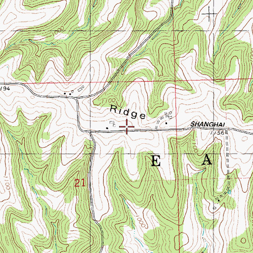 Topographic Map of Grandow School (historical), WI