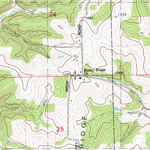 Topographic Map of Haney Ridge Cemetery, WI