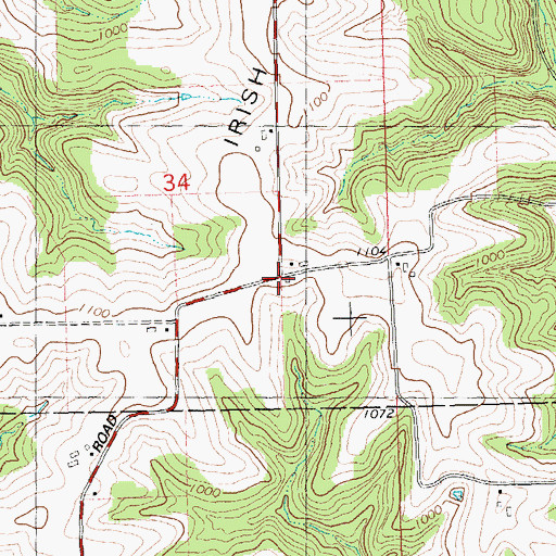 Topographic Map of Harmony Hill, WI