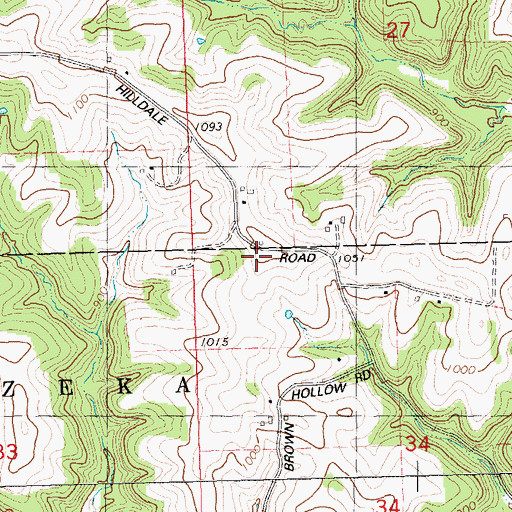 Topographic Map of Harris Ridge School (historical), WI