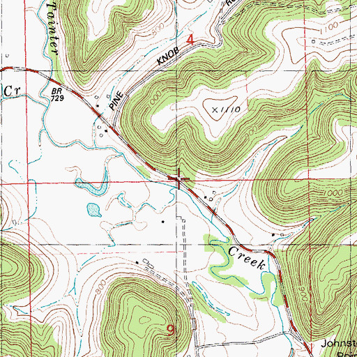 Topographic Map of Johnstown School (historical), WI