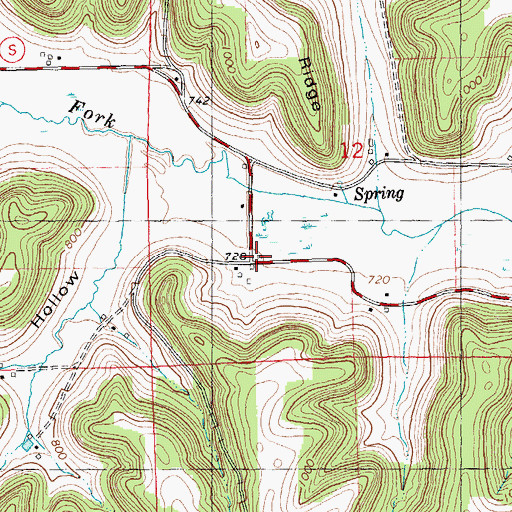 Topographic Map of Lower West Fork School (historical), WI