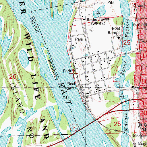 Topographic Map of Lawler Park, WI
