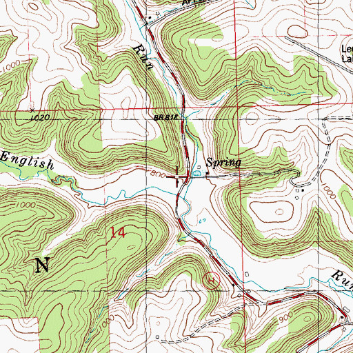Topographic Map of Murphy School (historical), WI