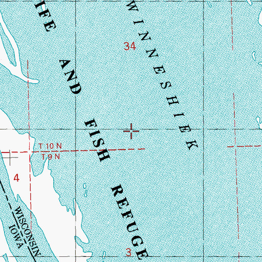 Topographic Map of Island Number One Hundred Fifty-One (historical), WI