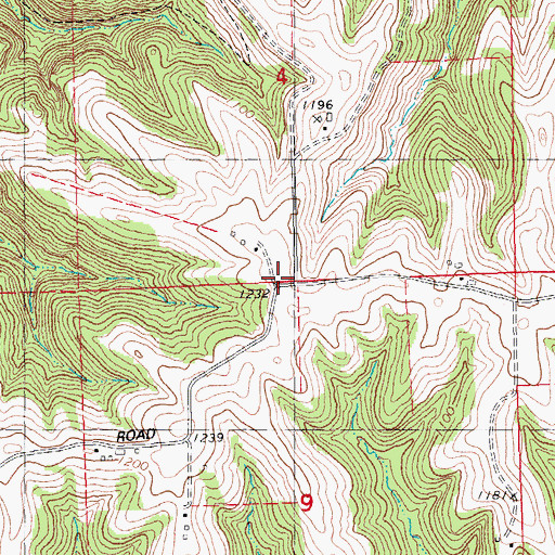 Topographic Map of Phillip School (historical), WI