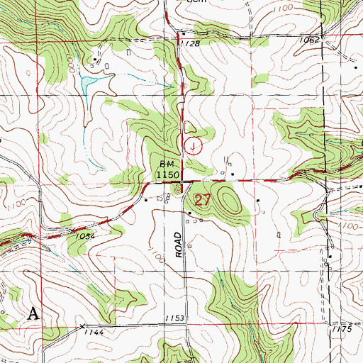 Topographic Map of Pine Knob, WI