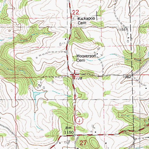 Topographic Map of Pine Knob School (historical), WI