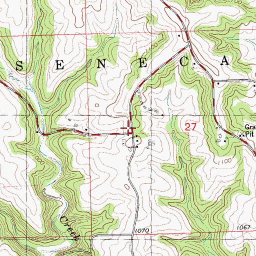 Topographic Map of Progressvie Ridge School (historical), WI