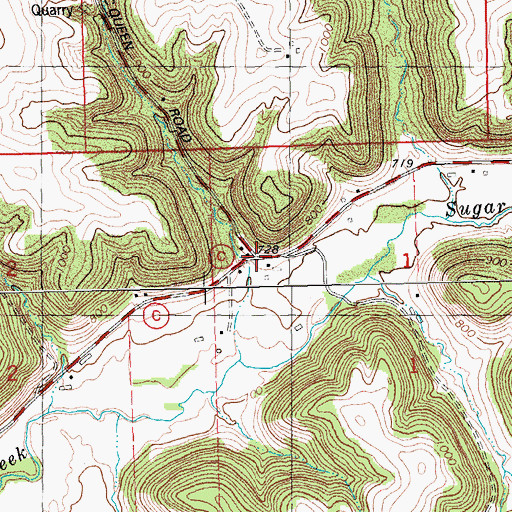Topographic Map of Reed, WI