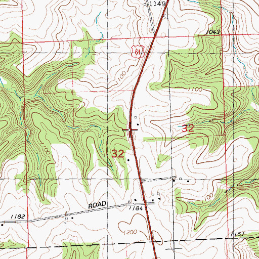 Topographic Map of Rolling Ground School (historical), WI