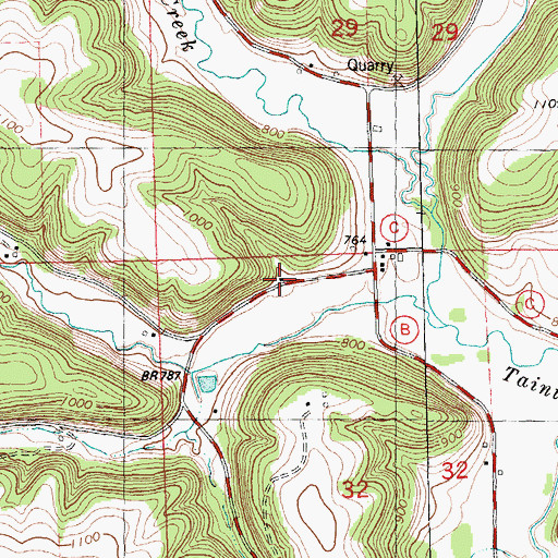 Topographic Map of Star Valley School (historical), WI