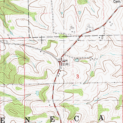 Topographic Map of Stony Point School (historical), WI