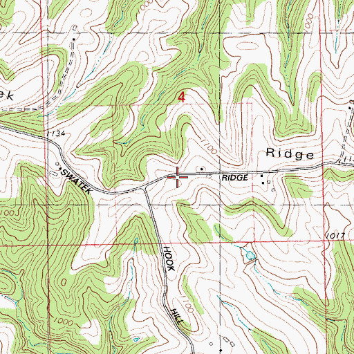 Topographic Map of Swatek School (historical), WI