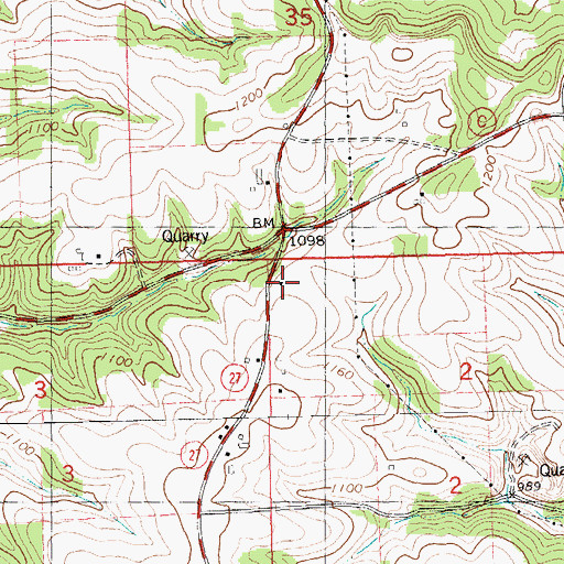Topographic Map of Tully School (historical), WI