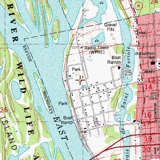 Topographic Map of Villa Louis, WI