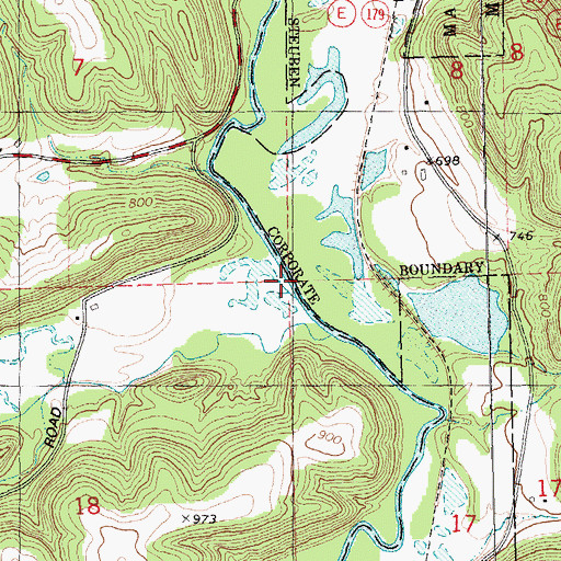 Topographic Map of Walker Hollow, WI