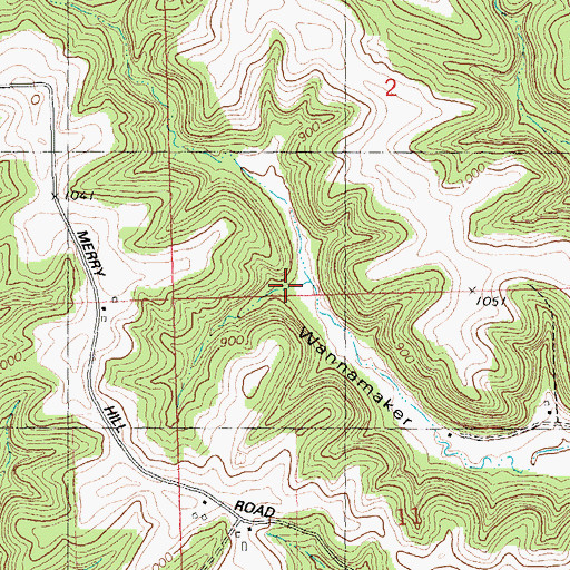 Topographic Map of Wannamaker School (historical), WI