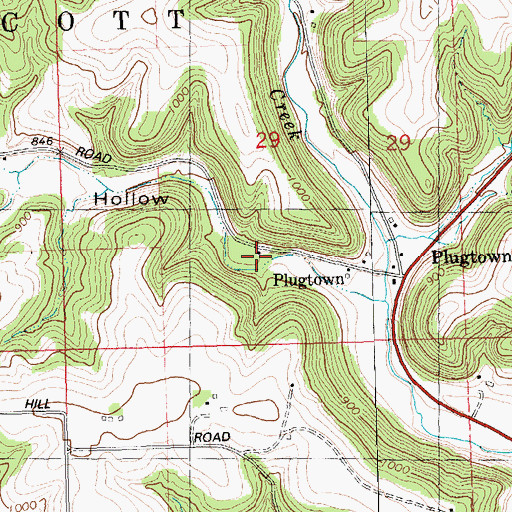 Topographic Map of White School (historical), WI
