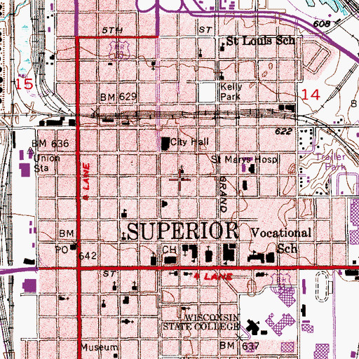 Topographic Map of Apostolic Faith Assembly Church, WI