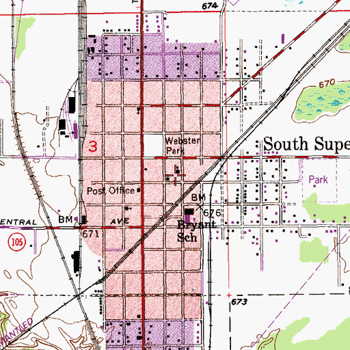 Topographic Map of Bethel Lutheran Church, WI