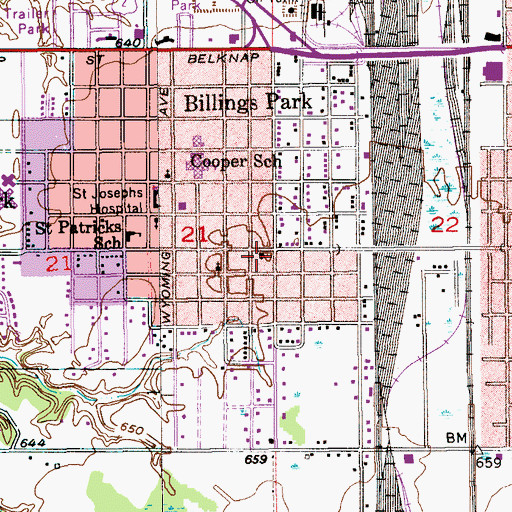 Topographic Map of Calvary Baptist Church, WI