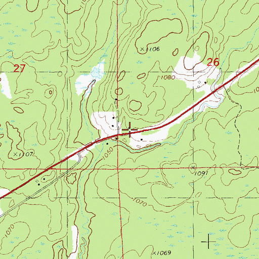 Topographic Map of Carpenter School (historical), WI