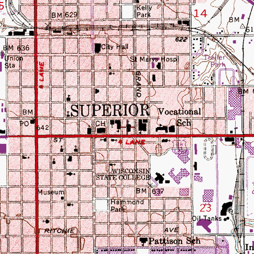Topographic Map of Cathedral of Christ the King, WI