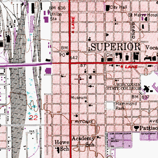 Topographic Map of Central Assembly of God Church, WI
