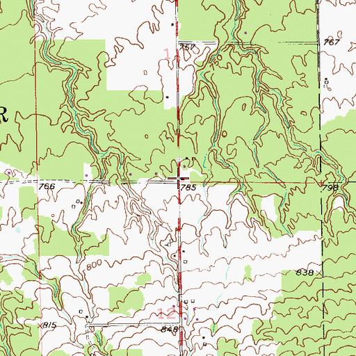 Topographic Map of Concrete School (historical), WI