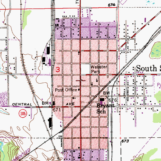Topographic Map of Fire Station Number 5, WI
