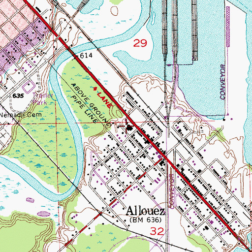 Topographic Map of Franklin Public School, WI