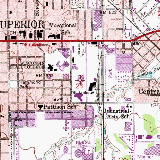 Topographic Map of Gates Field House, WI