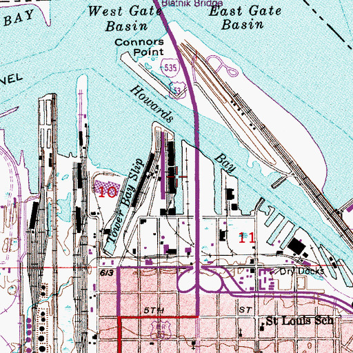 Topographic Map of Hughitt Slip, WI