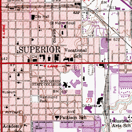 Topographic Map of Pilgirm Lutheran Church, WI