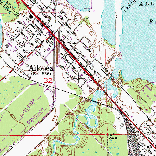 Topographic Map of Saint Anthony School, WI