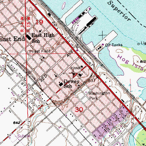 Topographic Map of Saint Francis Xavier Catholic Church, WI