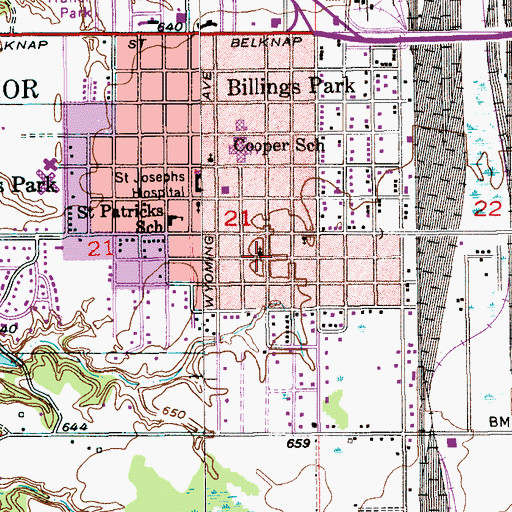 Topographic Map of Saint Paul Lutheran Church, WI