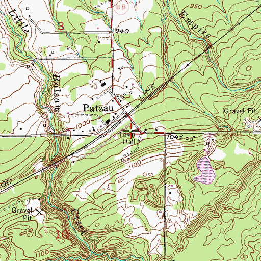Topographic Map of Summit Town Hall, WI