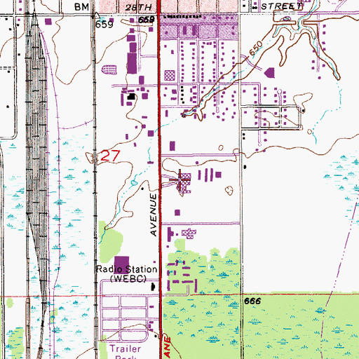 Topographic Map of Saint Mary's Hospital - Superior, WI