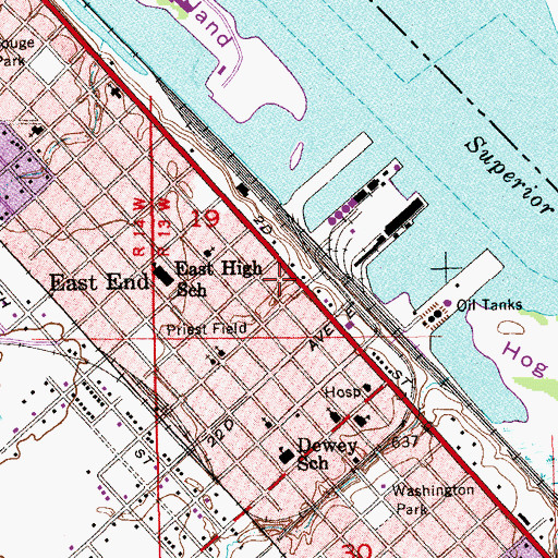 Topographic Map of Zion Lutheran Church, WI