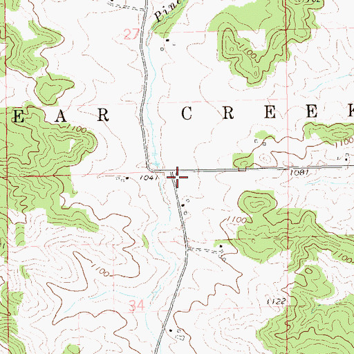 Topographic Map of Clemenson School (historical), WI