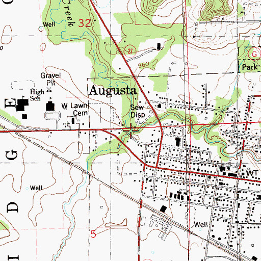 Topographic Map of First Trestle Creek, WI