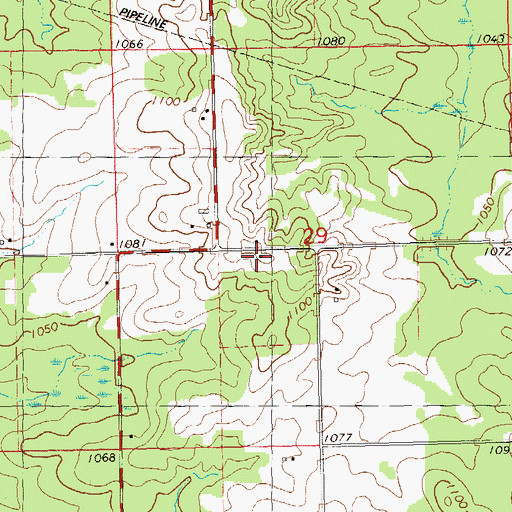Topographic Map of Grandview School (historical), WI