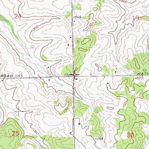 Topographic Map of Hillside School (historical), WI